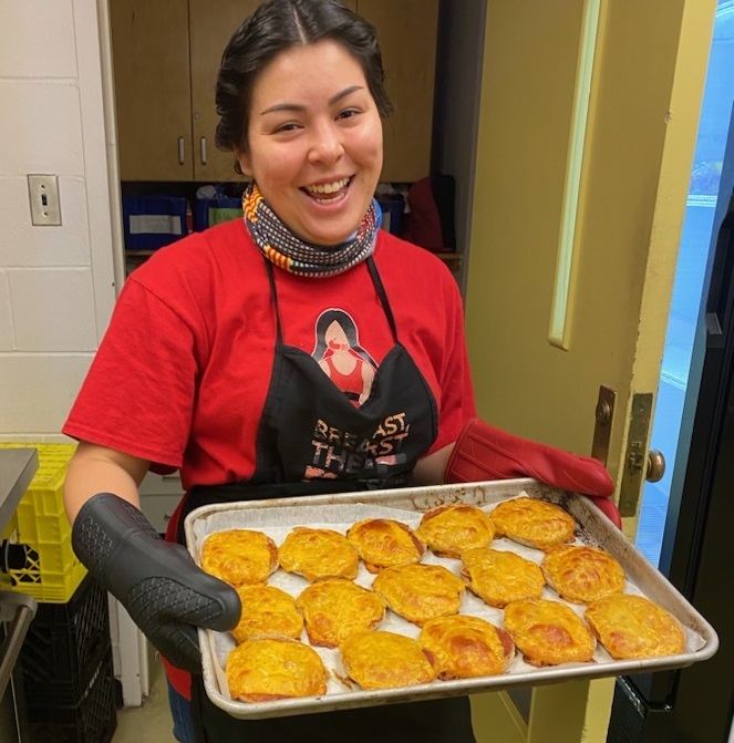 Vedann and Pizza Bagels.jpg